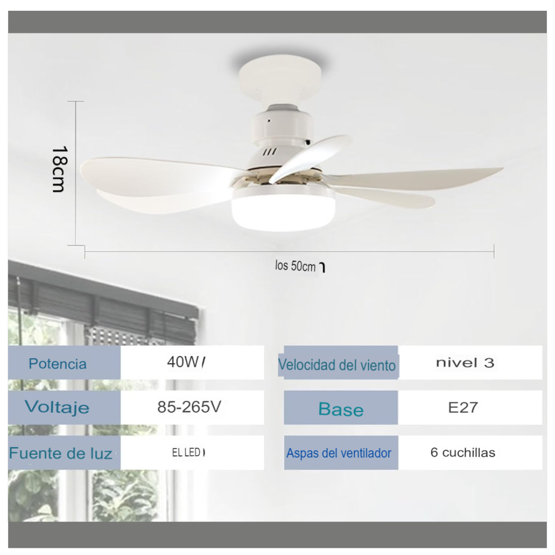 Ampolleta + Ventilador de Techo con Control Remoto: Ilumina y Refresca Tu Espacio 🌬️💡