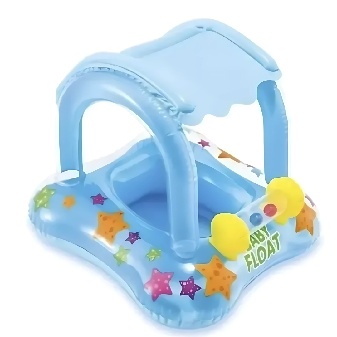 Flotador Inflable Con Techo Celeste