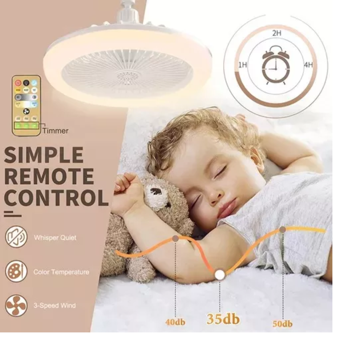 Ventilador De Techo Con Lampara Led Con