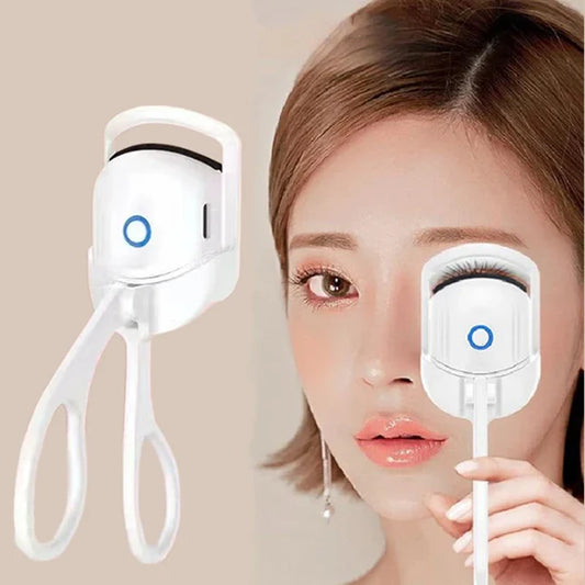 Rizador de Pestañas Eléctrico con Calor y Carga USB - Efecto Curvado Duradero