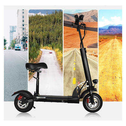 Scooter Eléctrico Plegable con Asiento para Adultos - Alta Potencia, Diseño Compacto y Seguro
