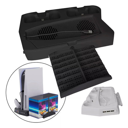 Base Cargador y Soporte para Consola PS5 con Ventilación