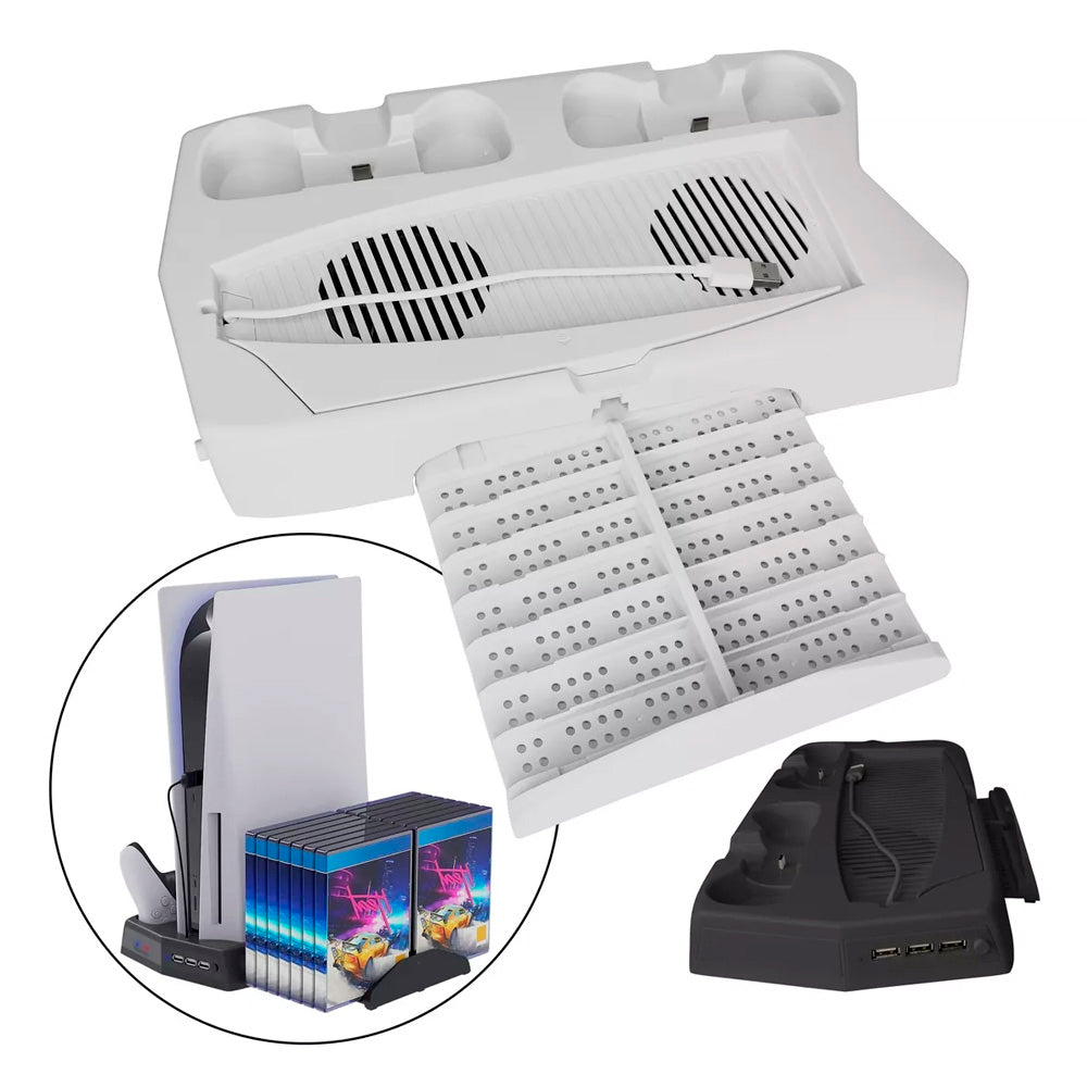 Base Cargador y Soporte para Consola PS5 con Ventilación