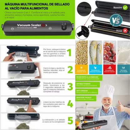 Selladora al Vacío con Bolsas Incluidas 🥦🍗