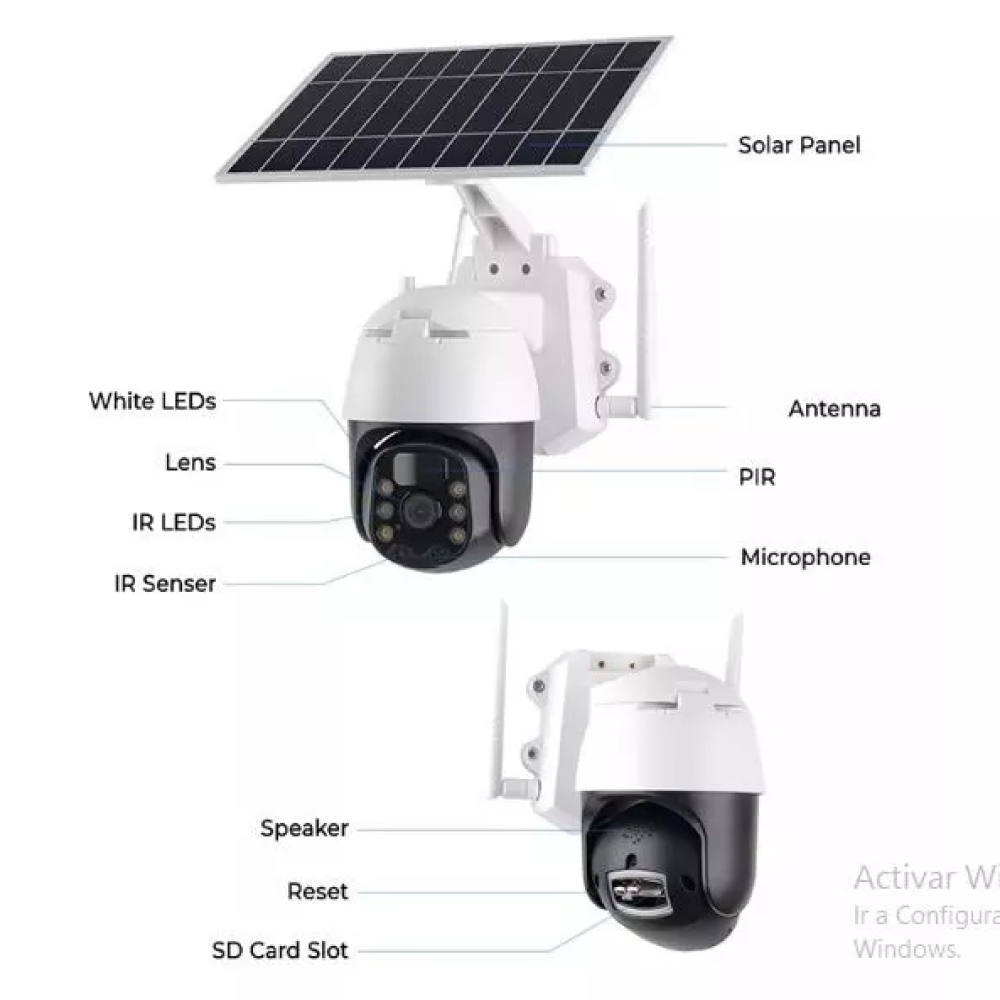 Cámara IP WiFi 4G con Simcard y Panel Solar - Seguridad Inteligente y Autónoma