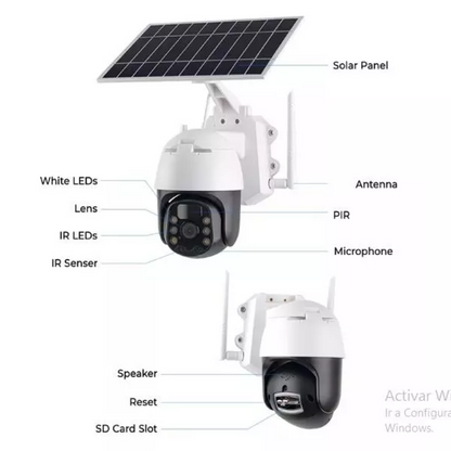 Cámara IP WiFi 4G con Simcard y Panel Solar - Seguridad Inteligente y Autónoma
