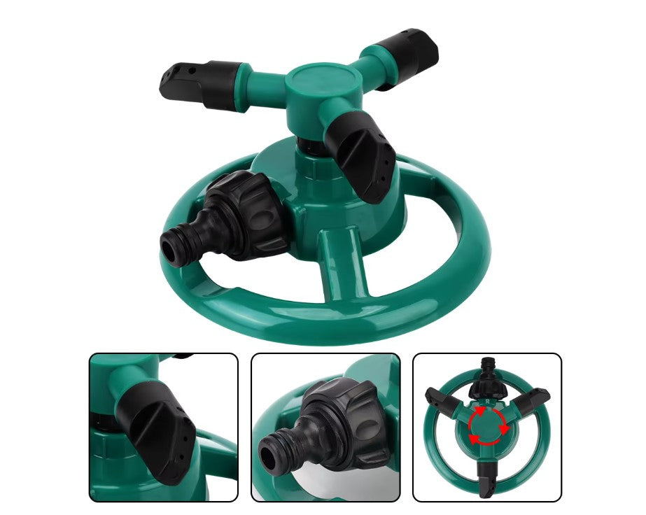 Rociador de Agua Giratorio para Jardín - Rotación 360°