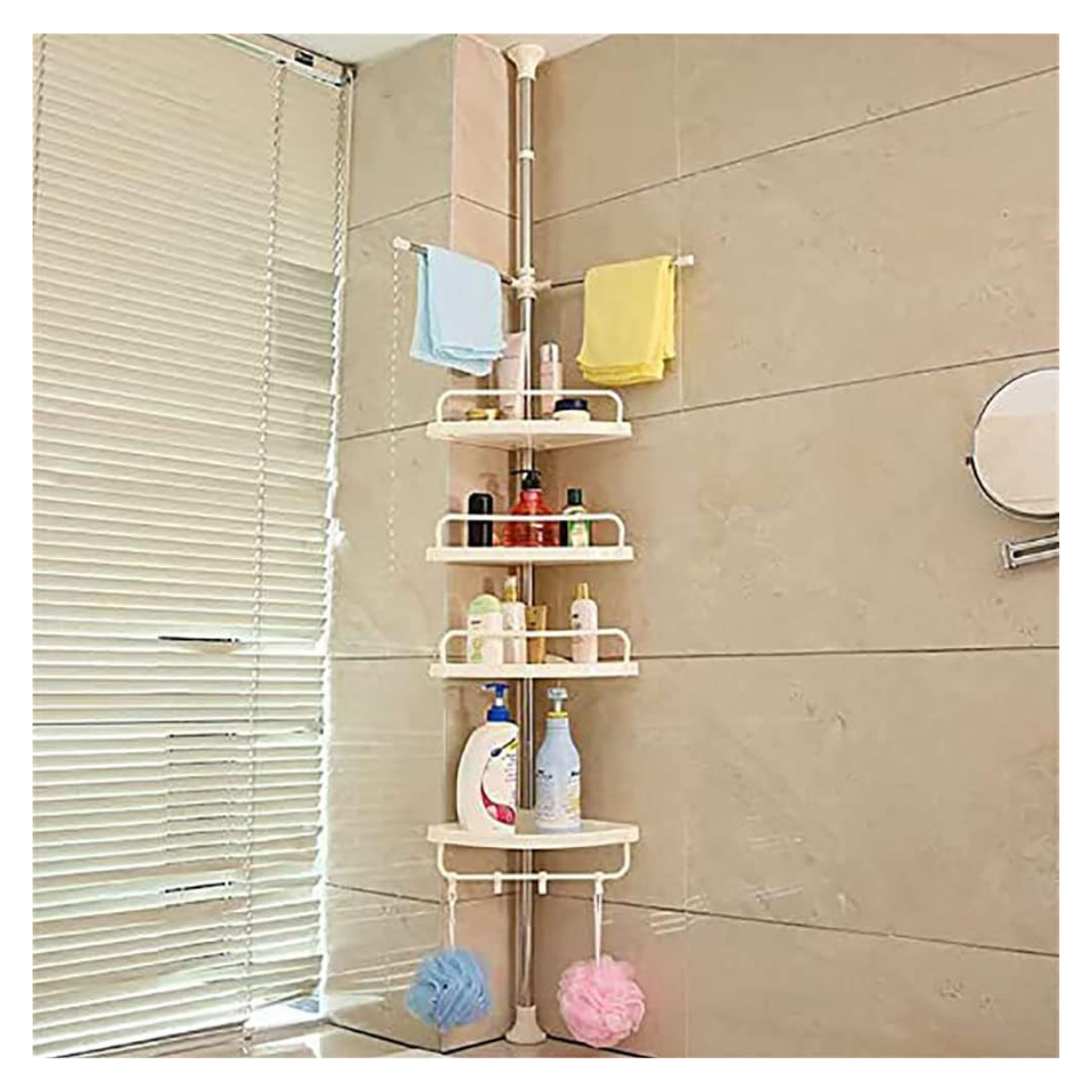 Organizador Esquinero de 4 Niveles para Baños: Orden y Estilo en tu Espacio