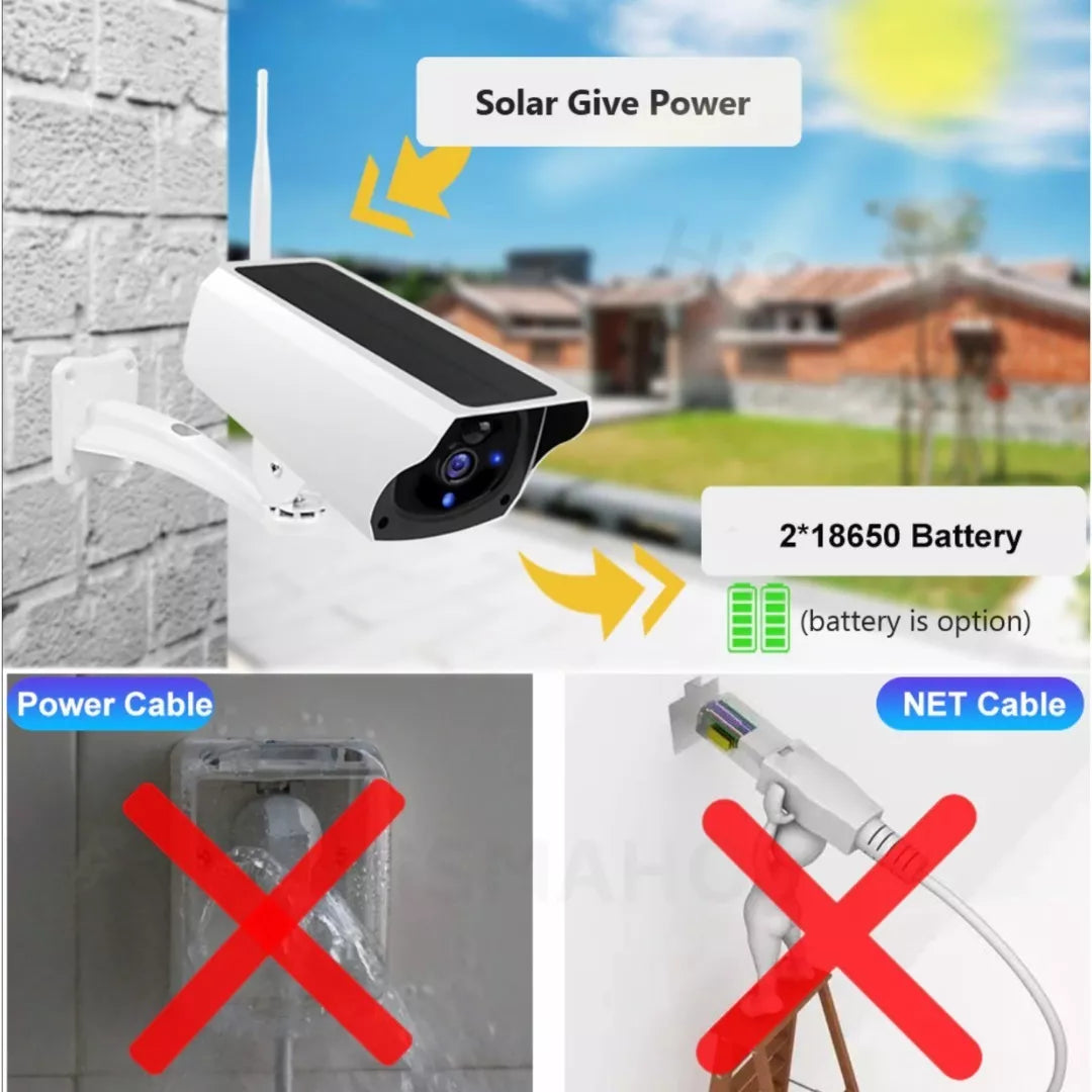 Cámara IP Solar de Exterior WiFi con APP i-cam+ ☀️📹