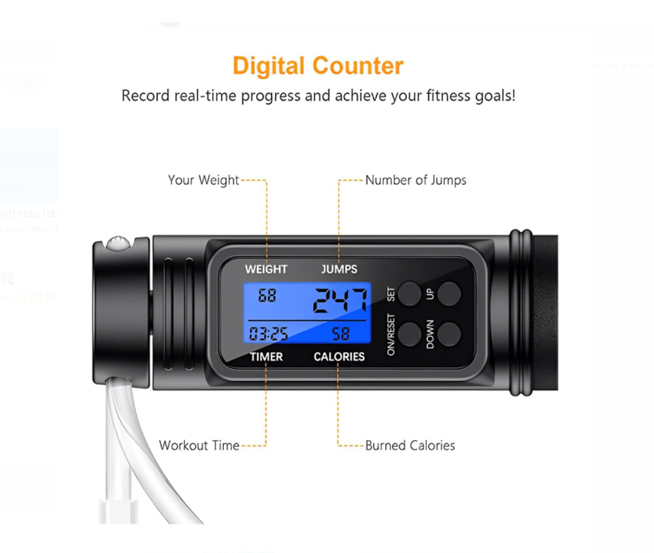 Cuerda de Saltar con Contador Digital - Lleva tu Entrenamiento al Siguiente Nivel 🏋️‍♀️