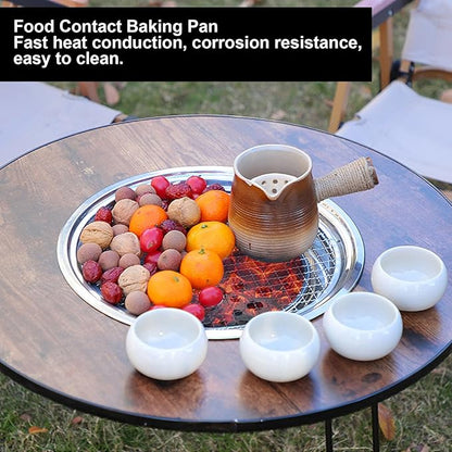 Mesa Plegable con Parrilla para Asado y Exterior