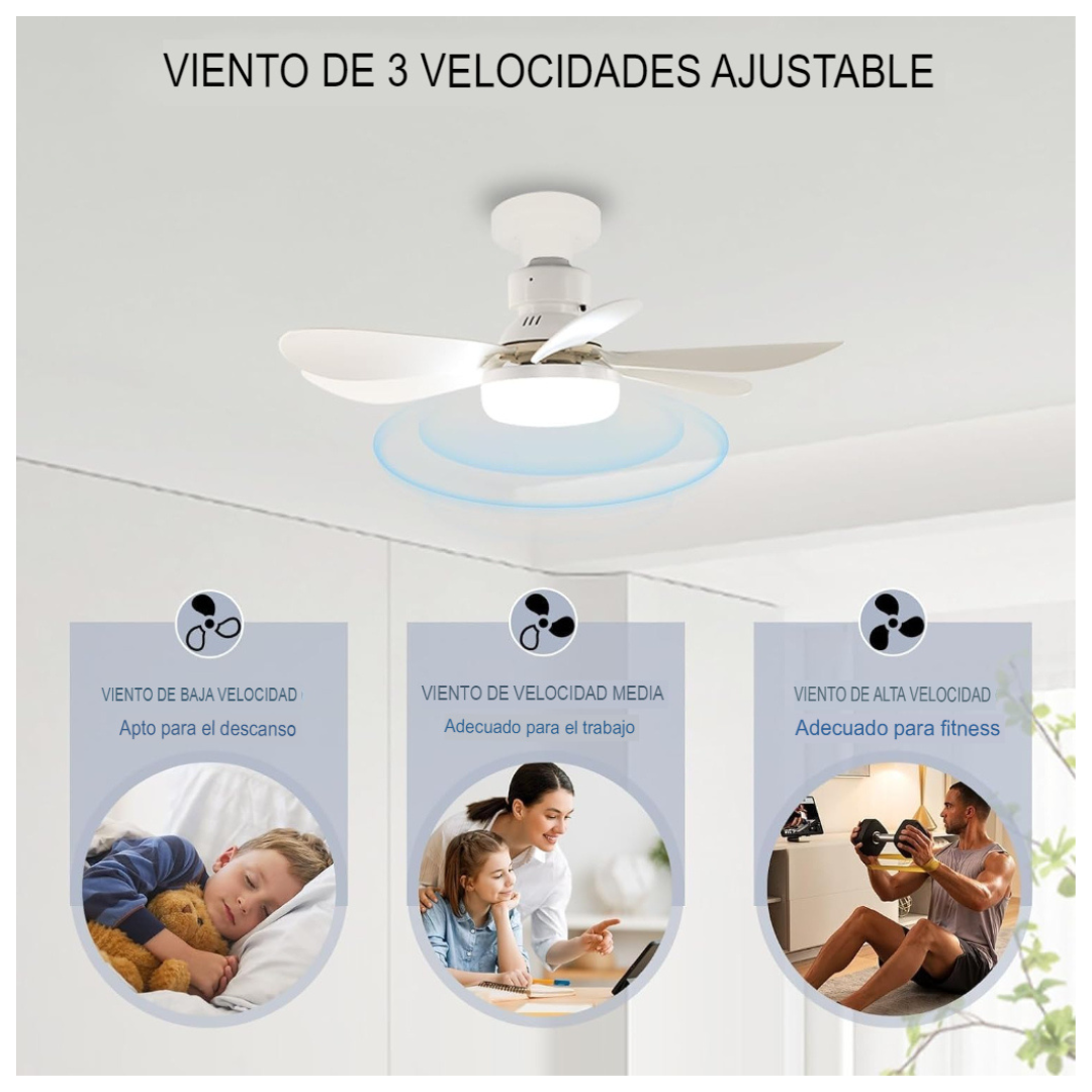 Ampolleta + Ventilador de Techo con Control Remoto: Ilumina y Refresca Tu Espacio 🌬️💡