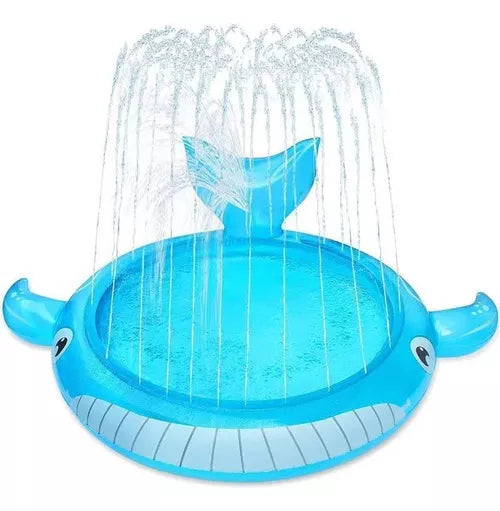 Piscina Alfombra Rociadora Ballena - Diversión Acuática para Toda la Familia