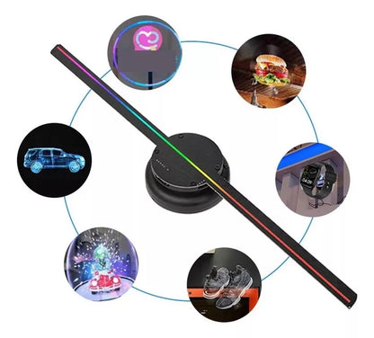 Pantalla de Animación Holográfica 3D - Proyector Holográfico LED 224 Cuentas
