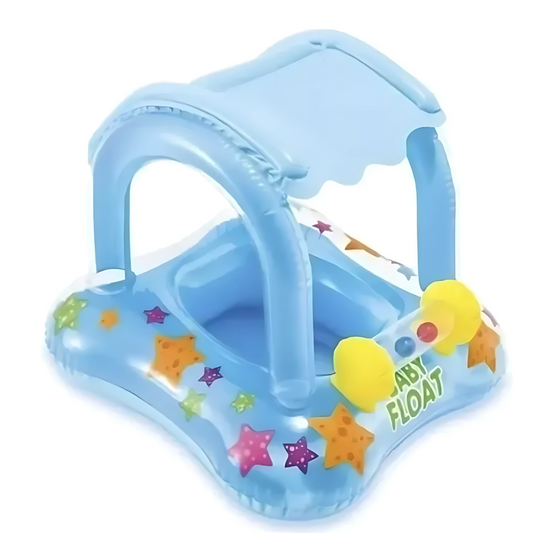 Flotador Inflable Con Techo Celeste