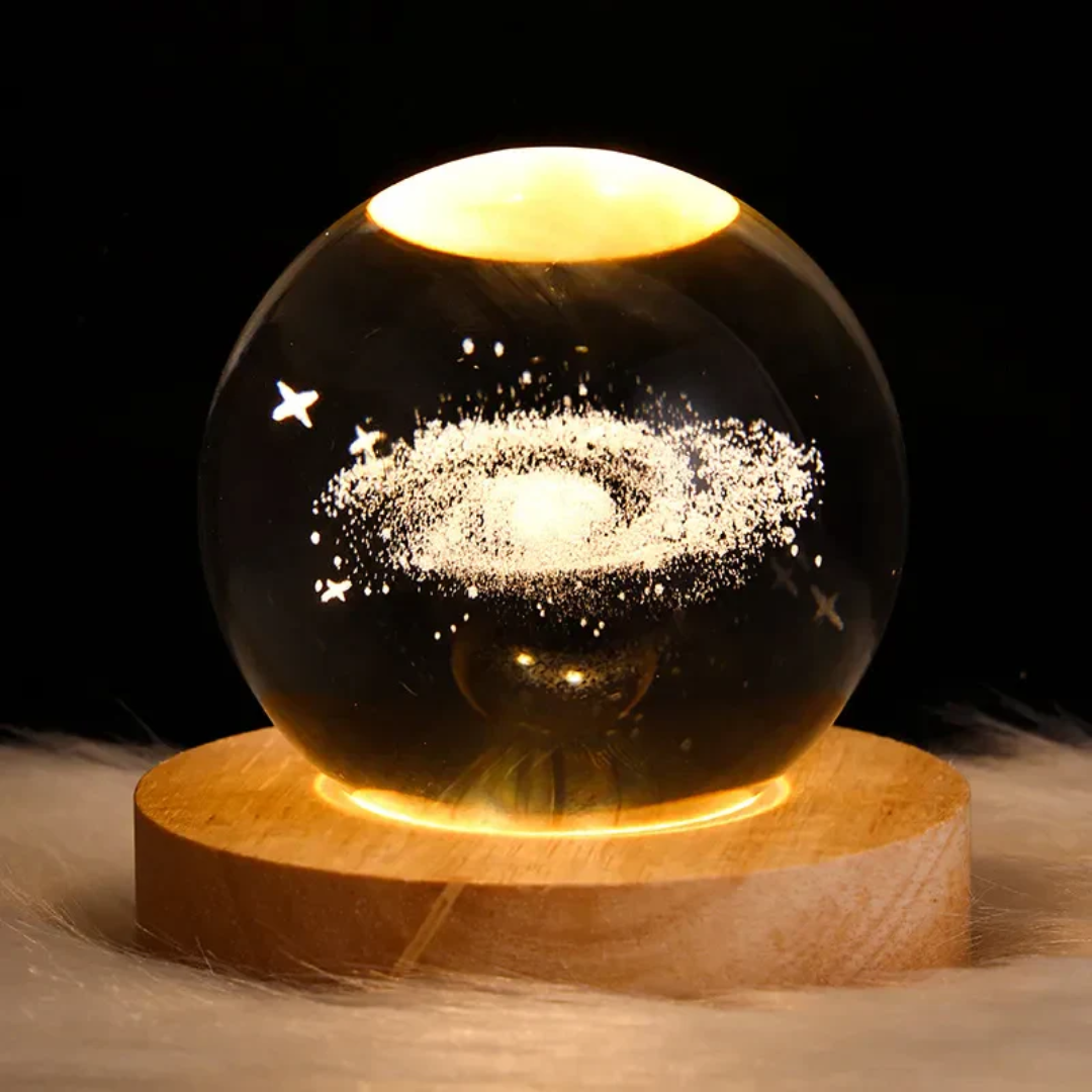 Lampara esfera 3d - 8 cm con interruptor Varios modelos